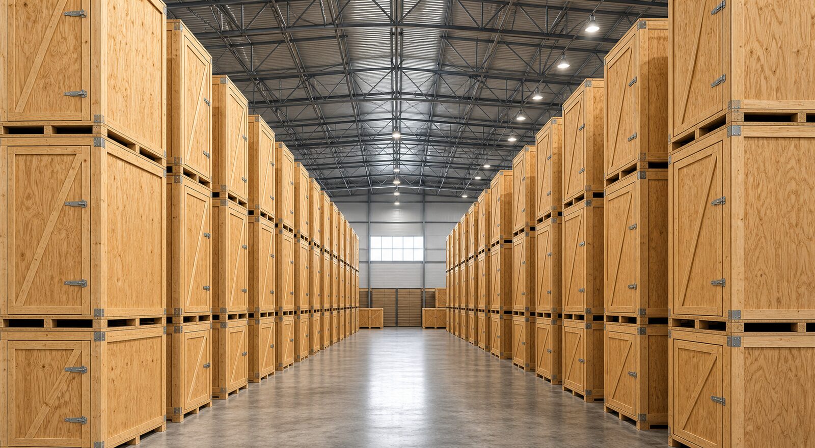 GoStorage GoPods stored in a secure indoor warehouse